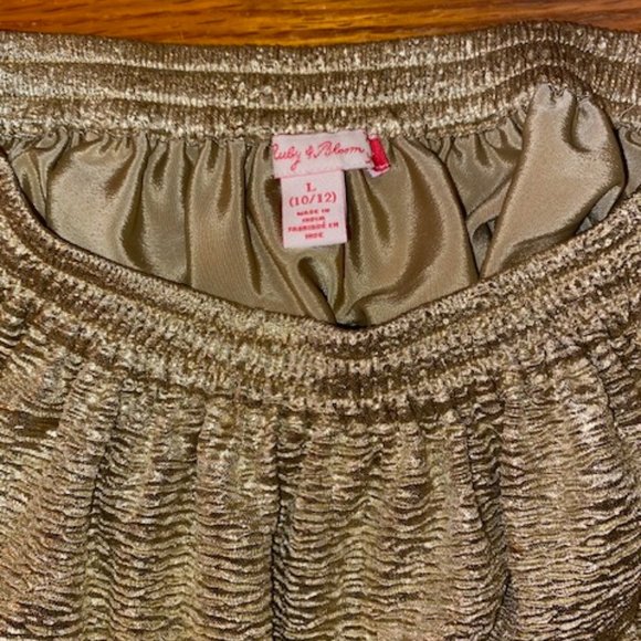 ruby and bloom girls skirt sparkly gold - size 10/12 - Picture 3 of 7
